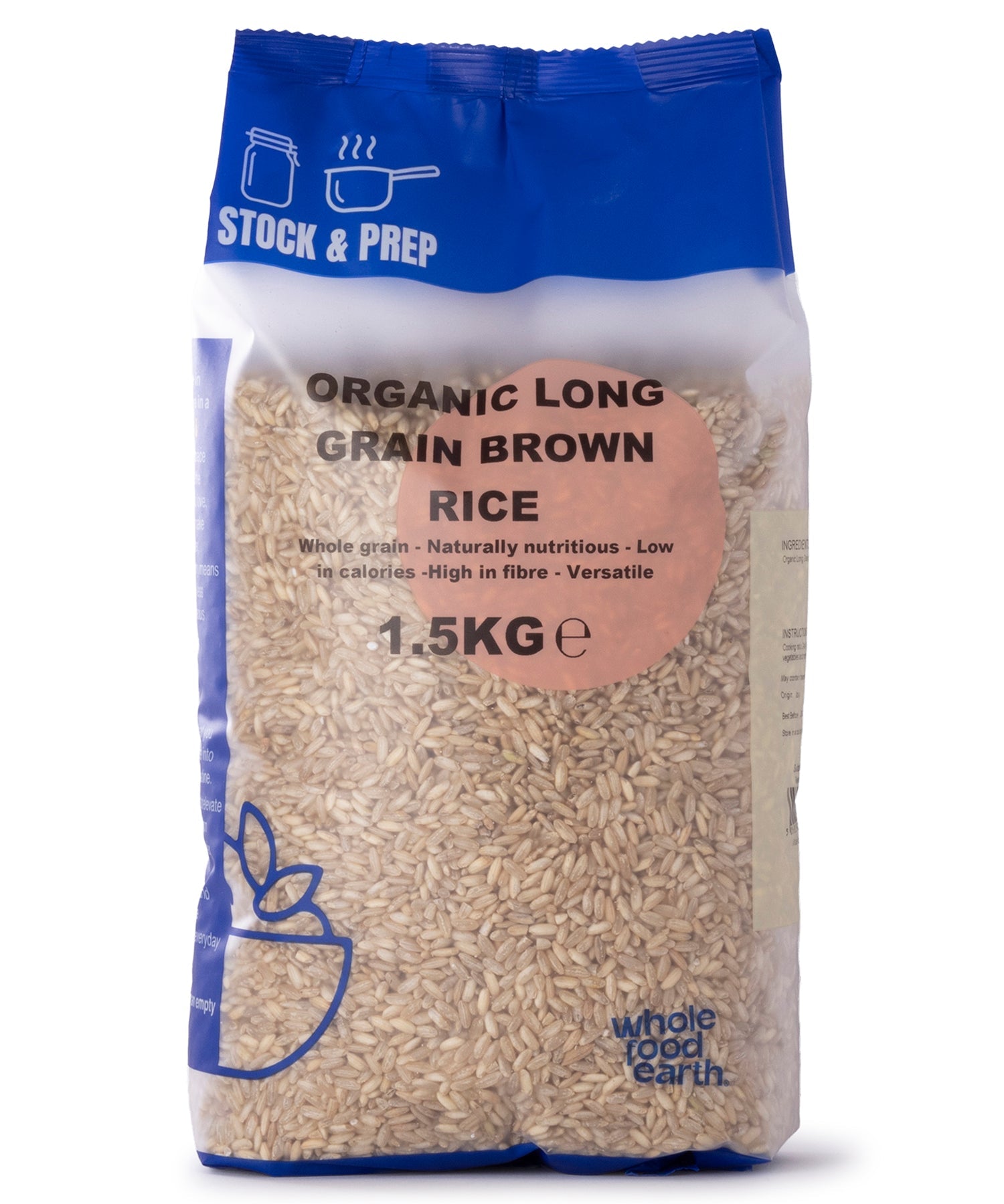 Organic Long Grain Brown Rice - Stock & Prep - 1.5kg