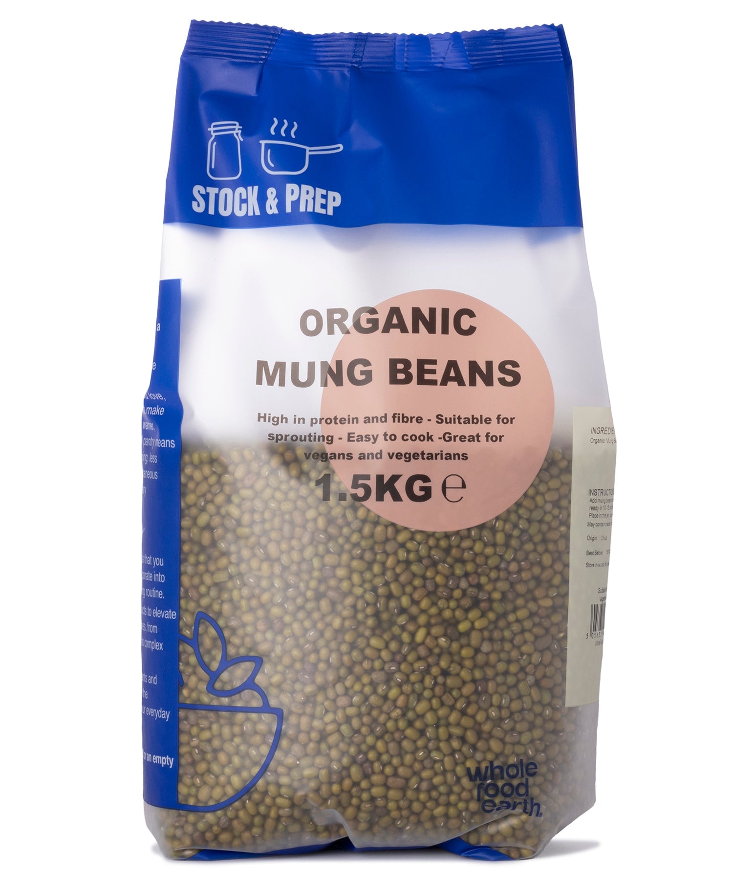 Organic Mung Beans - Stock & Prep - 1.5kg